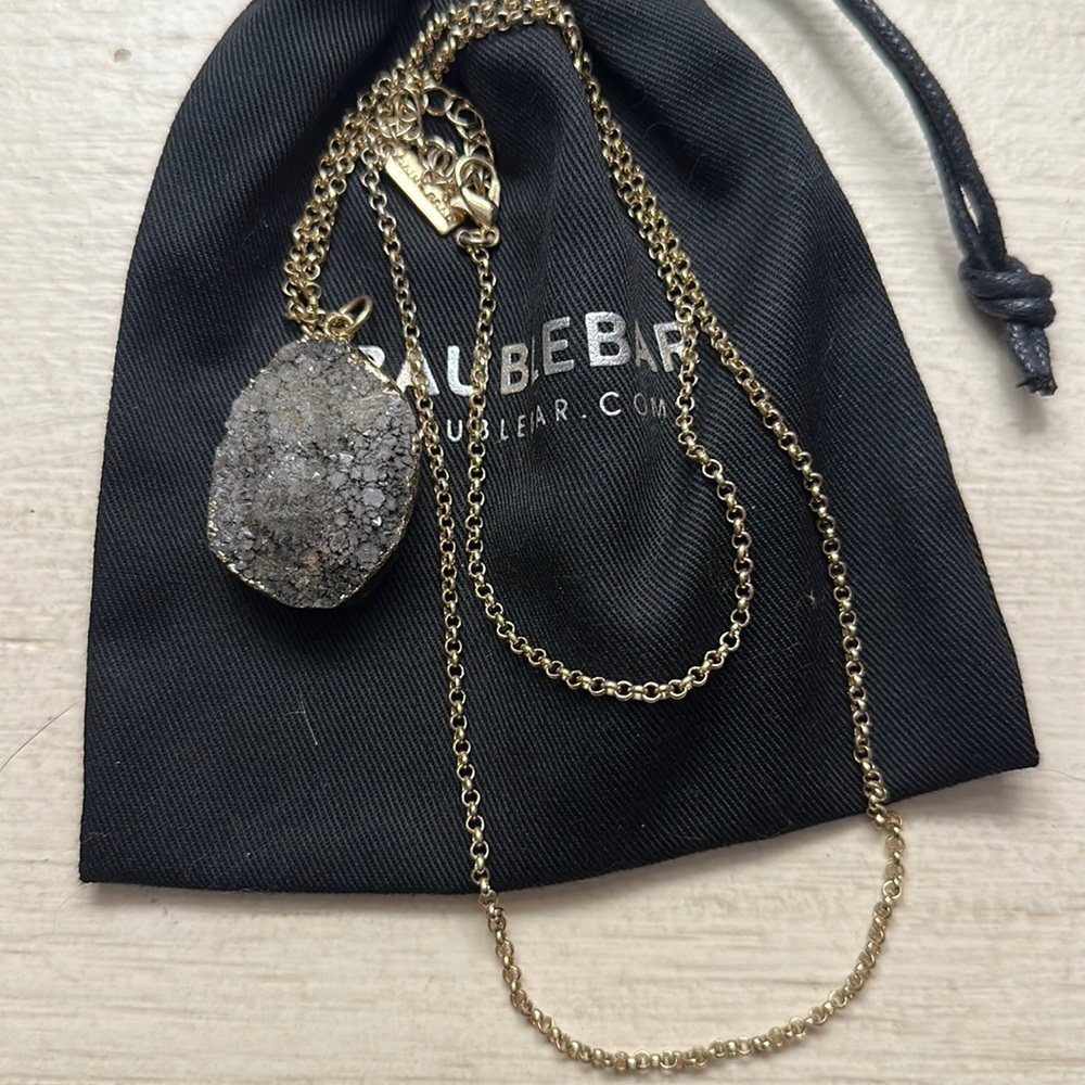 Baublebar large druzy necklace